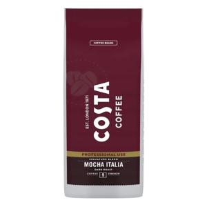 Costa Professional Mocha Italia sötét pörkölésű kávébabok, 1 kg, 9-es intenzitás, arabica és robusta, intenzív pörkölésű