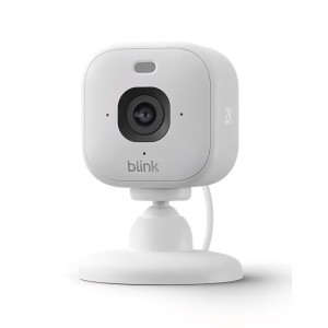 Csatlakoztatható megfigyelőkamera, Blink Mini 2K+, 2K felbontás, 4× zoom, színes éjjellátó projektorral, Alexa kompatibilis