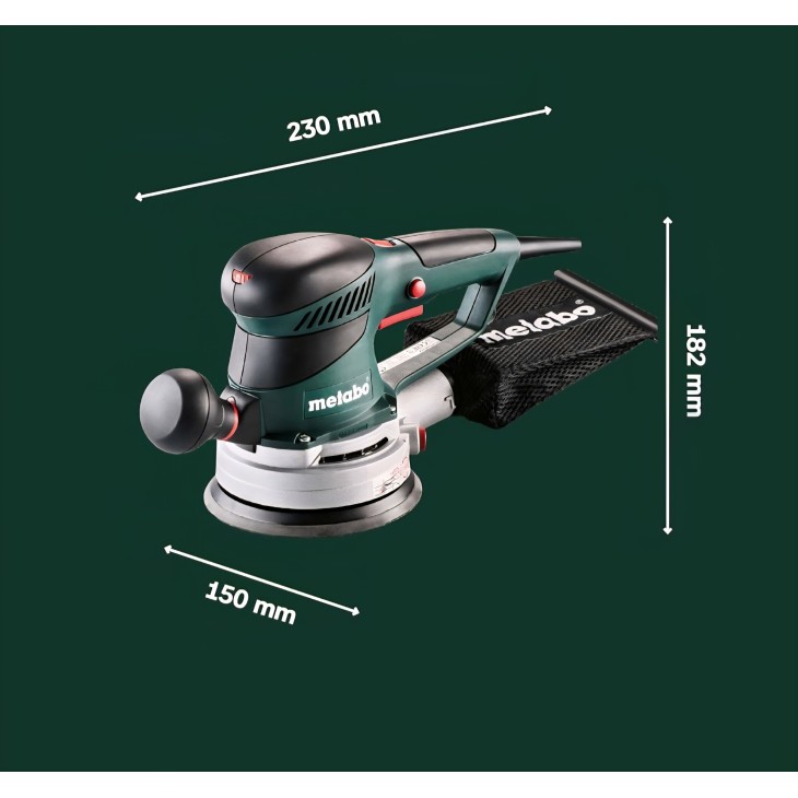 Metabo SXE 450 TurboTec 600129000 350W excentercsiszoló, Duo állítható excenter, TurboBoost, változtatható sebesség, 150 mm-es talp, 4 m kábel
