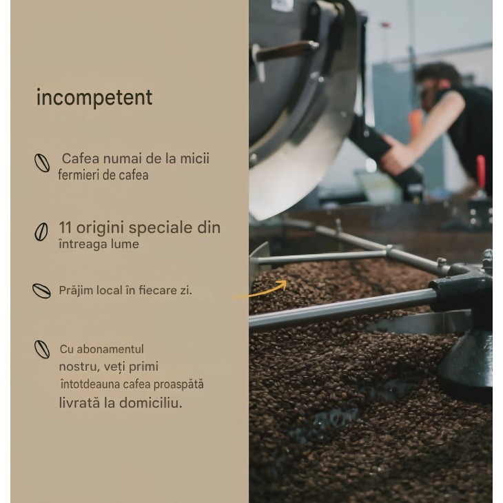 Incapto Specialty kávébabok 1 kg, Single Origin Brazil Minas Gerais, 100% Arabica eszpresszóhoz, 84 SCA pont, hagyományos pörköléssel