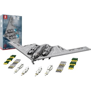 Reobrix B-2 lopakodó katonai bombázó építőkészlet, vadászrepülőgép gyűjteménybe, 33038, 14+