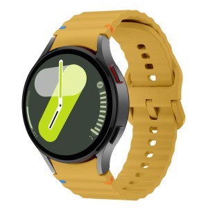 Szilikon szíj 20 mm, THD, kompatibilis Samsung Galaxy Watch 7, Galaxy Watch 6, sárga