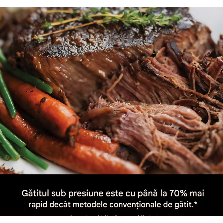 Ninja Foodi SmartLid OL550EU Multifunkciós főző, 11 program, 6L, Kukoricafőző, Légkeveréses fritőz, Lassú főző, Grill, Sütés, Kombinált gőzölés funkció, 1460W, Rozsdamentes acél, szállítási idő 7-8 nap