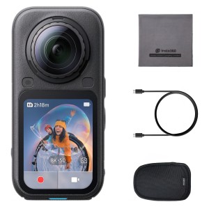 Insta360 X6 Standard csomag 360°-os videokamera, 8K, 1/1.1"-es érzékelők, cserélhető objektívek, AI Triple Chip, akár 140 perces akkumulátor-üzemidő, szállítás 7-8 nap