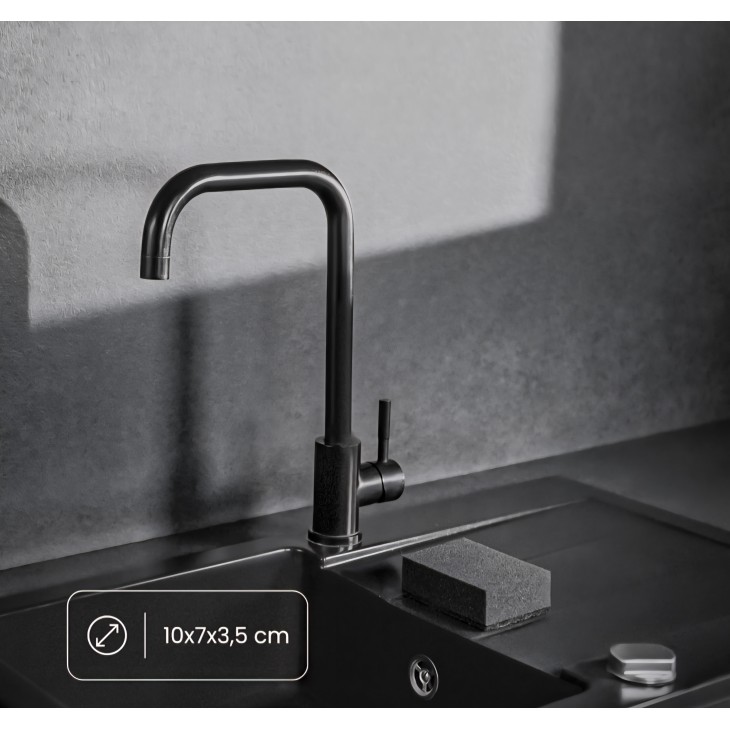 12 darabos konyhai szivacskészlet, Black Sweden Home, dörzsölő réteggel, univerzálisan használható, ellenálló és tartós, Black Luxury Edition