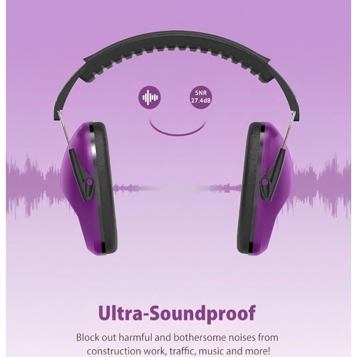 Dr.meter gyermek fülvédők, passzív hallásvédelem SNR 27dB, ergonomikus kialakítás, iskolába, alváshoz, tanuláshoz, autizmushoz, hangszerekhez, magenta, szállítási idő 7-8 nap