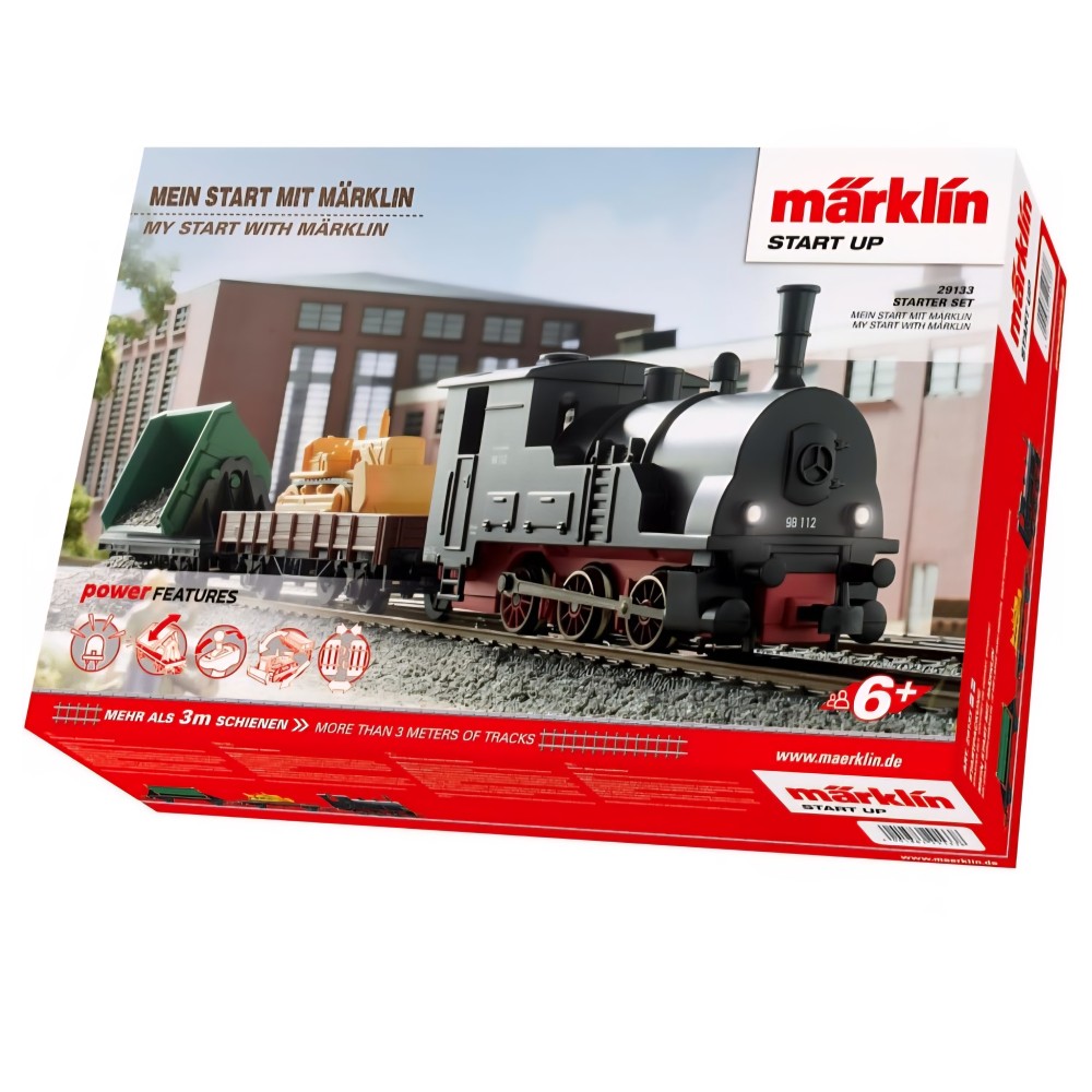 Teljes vonatkészlet, Märklin 29133 My Start, H0 méretarány, mozdony, vagon, sínek, 230V-os vezérlő, gyerekeknek és rajongóknak