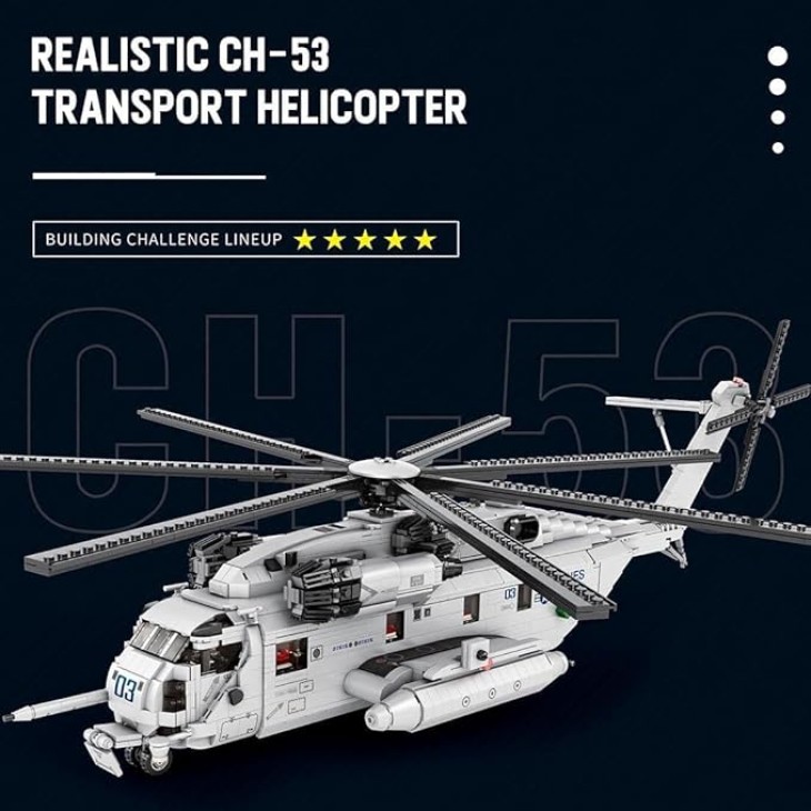 CH-53E Super Stallion katonai helikopter 1:35 építőkészlet – 2192 darabos
