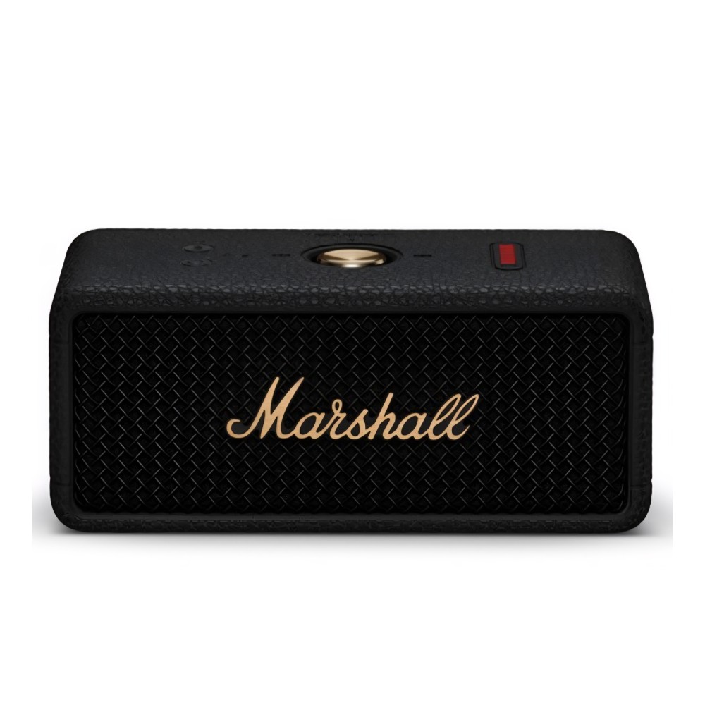 Marshall Emberton III hordozható hangszóró, Bluetooth, 38W, 32 órás akkumulátor-üzemidő, IP67, fekete/sárgaréz