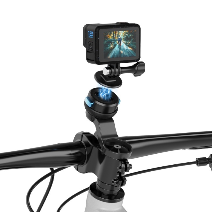 Kerékpárcsőrögzítő rendszer, Surewo, kompatibilis GoPro 13, GoPro 12, DJI Action 5 Pro, Insta 360 X4, gyorskioldó