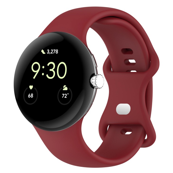 THD karkötőszíj Google Pixel Watch3-hoz 41mm, S/M méret, bordó