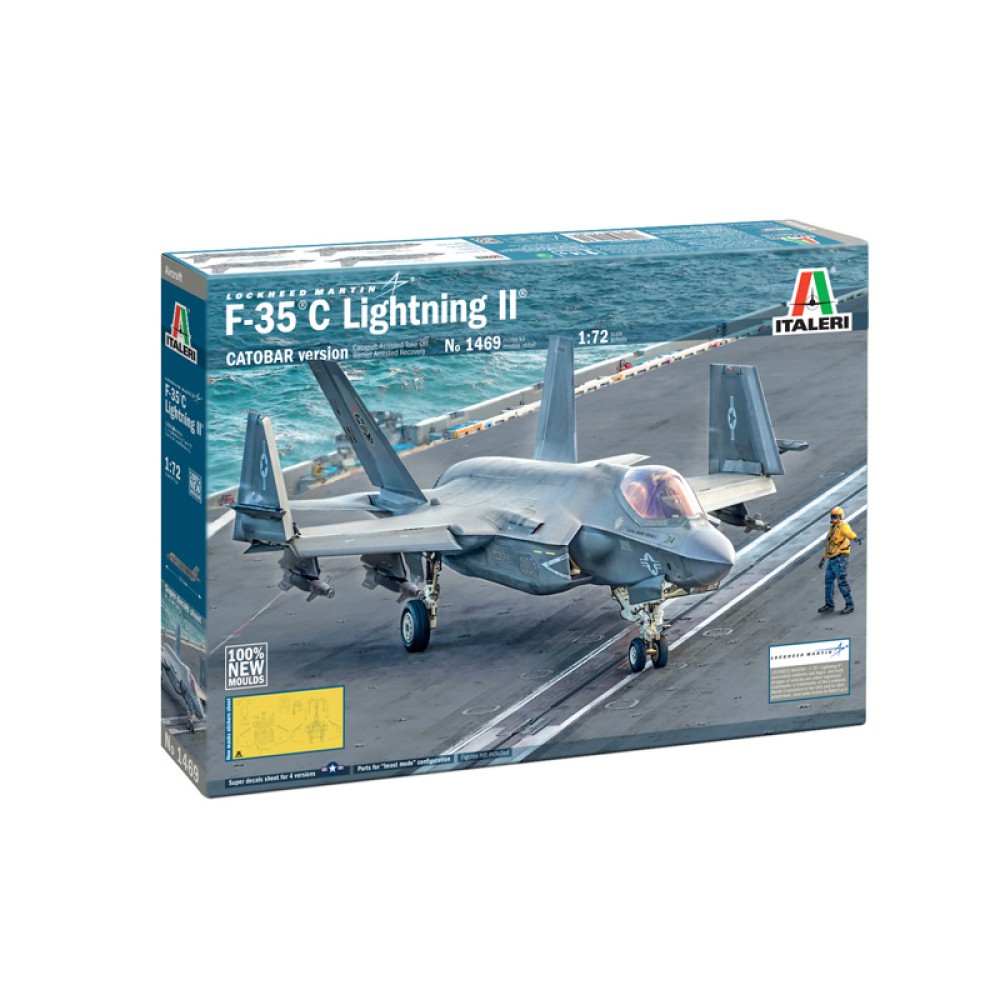 Katonai repülőgép modell, Italeri, F-35C Lightning II ''CATOBAR verzió'', méretarány 1:72