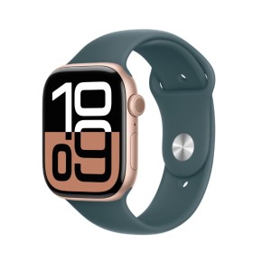 Szilikon szíj, THD, kompatibilis Apple Watch 46 mm, series 10, Apple Watch SE 44 mm, M/L, Forest Green