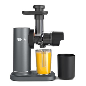 Ninja hidegen sajtoló gyümölcscentrifuga JC151EU, lassú gyümölcs- és zöldségfacsaró, 700 ml-es üveggel és 1,1 l-es péptartállyal, friss gyümölcslevekkel és wellness shot-okkal, szállítási idő 7-8 nap