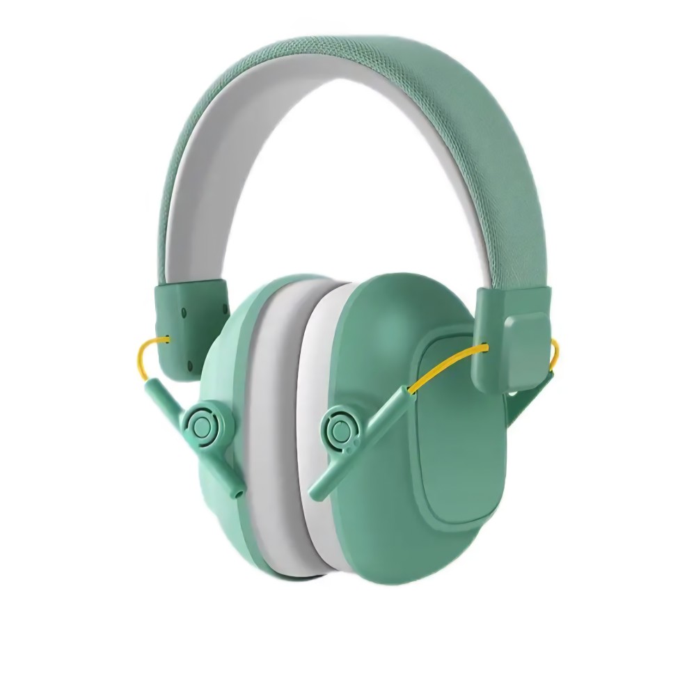 Összecsukható fülvédő gyerekeknek, Olyga EF8G21, 3-12 éves korig, hallásvédelem, világoszöld
