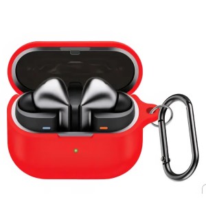 Vezeték nélküli fejhallgató védőtok, THD, Samsung Galaxy Buds3 FE kompatibilis, piros