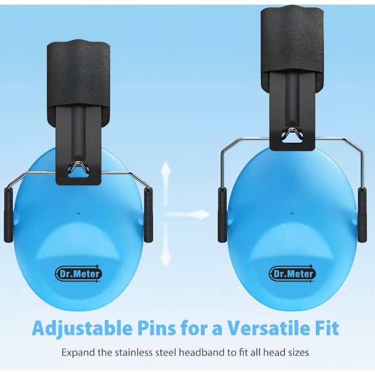 Dr.meter gyermek füldugók, passzív hallásvédelem SNR 27dB, ergonomikus kialakítás, iskolába, alváshoz, tanuláshoz, autizmushoz, hangszerekhez, kék, szállítási idő 7-8 nap