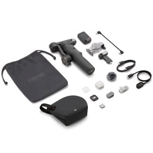 DJI Osmo Mobile 8P Creator Combo okostelefon gimbal, 3 tengelyes stabilizáció, ActiveTrack, teleszkópos hosszabbító, állvány tartozék, Creator Combo tartozékok