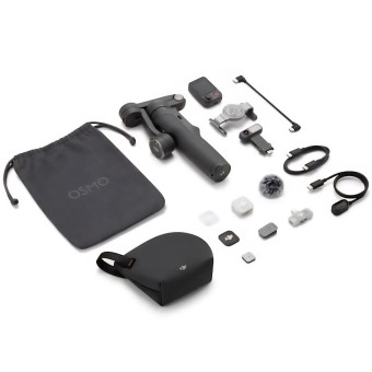 DJI Osmo Mobile 8P Creator Combo okostelefon gimbal, 3 tengelyes stabilizáció, ActiveTrack, teleszkópos hosszabbító, állvány tartozék, Creator Combo tartozékok