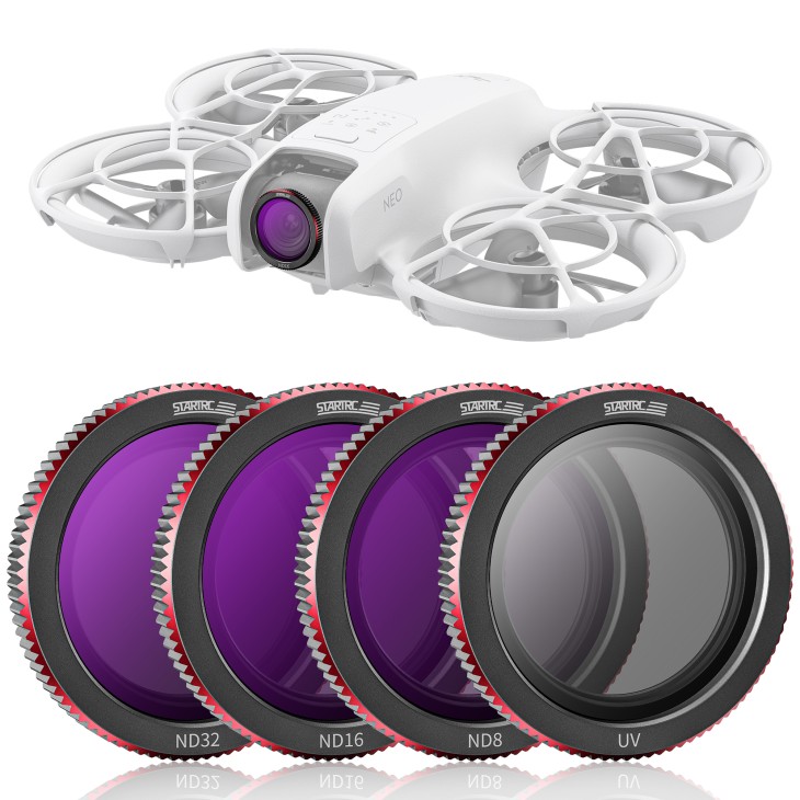 4 db szűrő készlet, STARTRC, kompatibilis a DJI Neo, UV, ND8, ND16, ND32