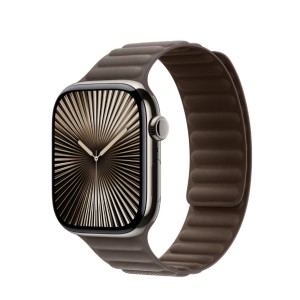 Mágneses okosóra szíj, THD, kompatibilis az Apple Watch 46 mm-es 10-es sorozatával, univerzális méret, barna