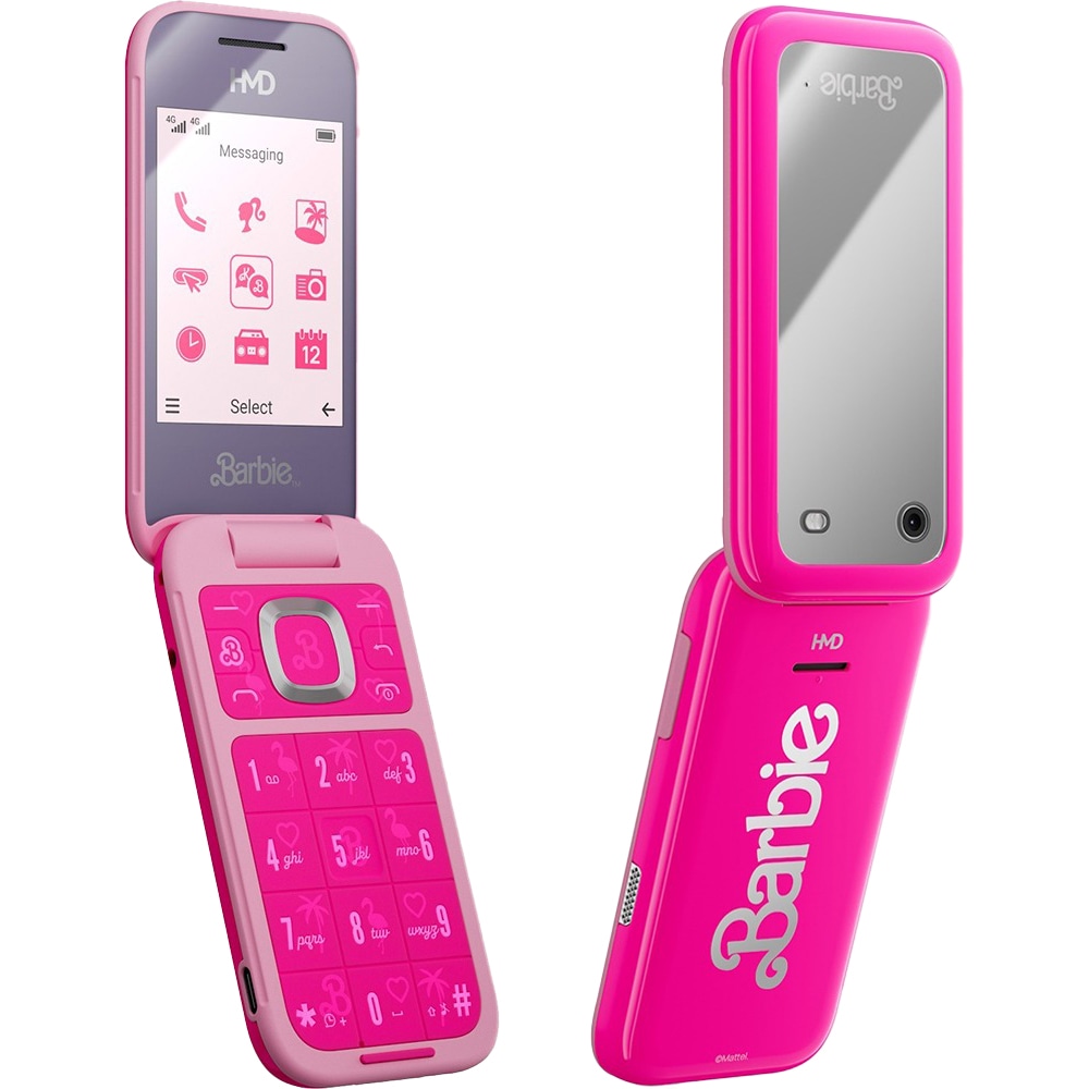 HMD Barbie telefon, 128 MB, 64 MB RAM, 4G, dupla SIM, rózsaszín