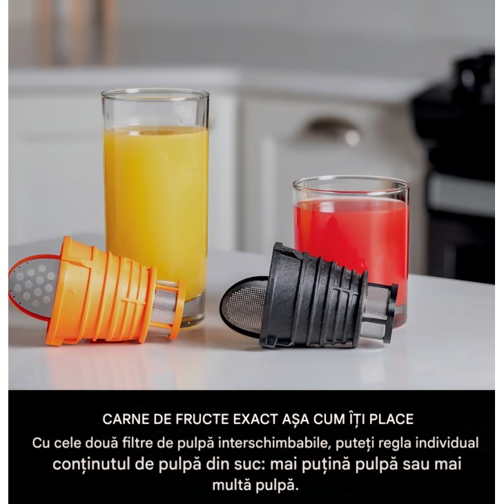 Ninja hidegen sajtoló gyümölcscentrifuga JC151EU, lassú gyümölcs- és zöldségfacsaró, 700 ml-es üveggel és 1,1 l-es péptartállyal, friss gyümölcslevekkel és wellness shot-okkal, szállítási idő 7-8 nap