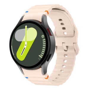 Szilikon szíj 20 mm, THD, kompatibilis Samsung Galaxy Watch 7, Galaxy Watch 6, rózsaszín