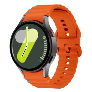 Szilikon szíj 20 mm, THD, kompatibilis Samsung Galaxy Watch 7, Galaxy Watch 6, narancssárga