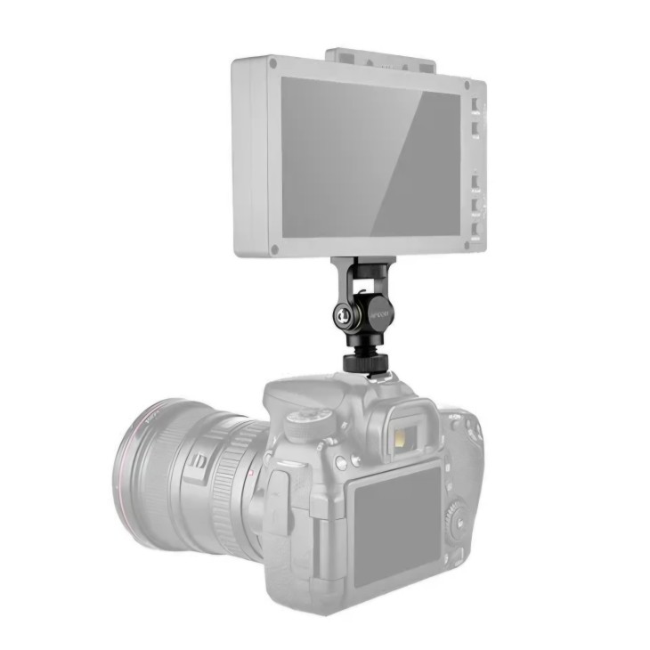 1/4 adapter állítható labdával, Andoer, videó monitorhoz és LED lámpához, hidegcipő markolat