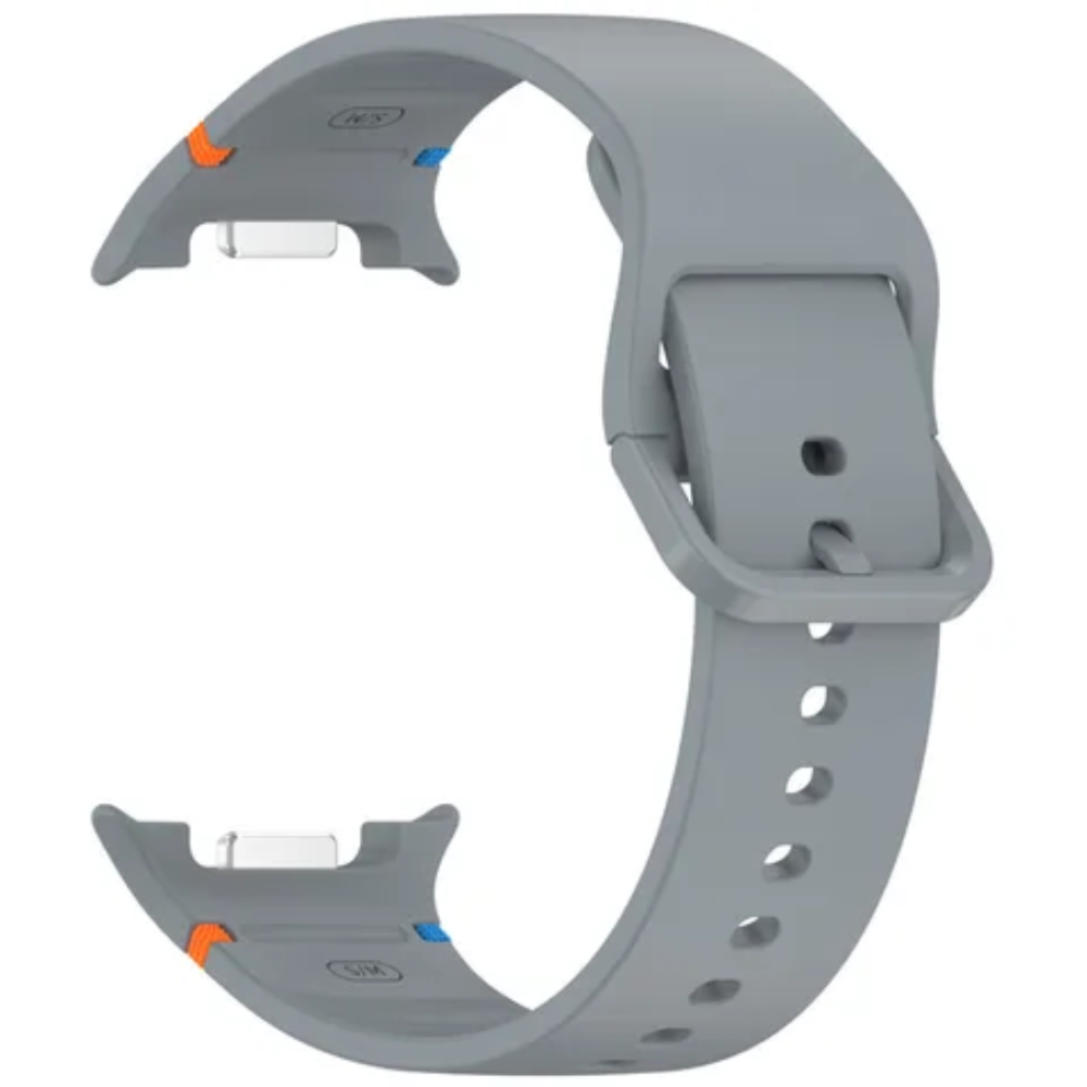 20 mm-es szilikonszíj, THD, Samsung Galaxy Watch 8 és Samsung Galaxy Watch 8 classic okosórákkal kompatibilis, M/L méret, világosszürke