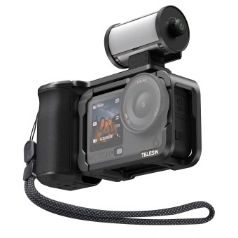 TELESIN készlet DJI Osmo Action 6 kamerához, védő fém tokkal, alumínium fogantyúval és mágneses RGB videolámpával, filmezéshez és vlogoláshoz szükséges kiegészítőkkel, szállítás 7-8 nap alatt