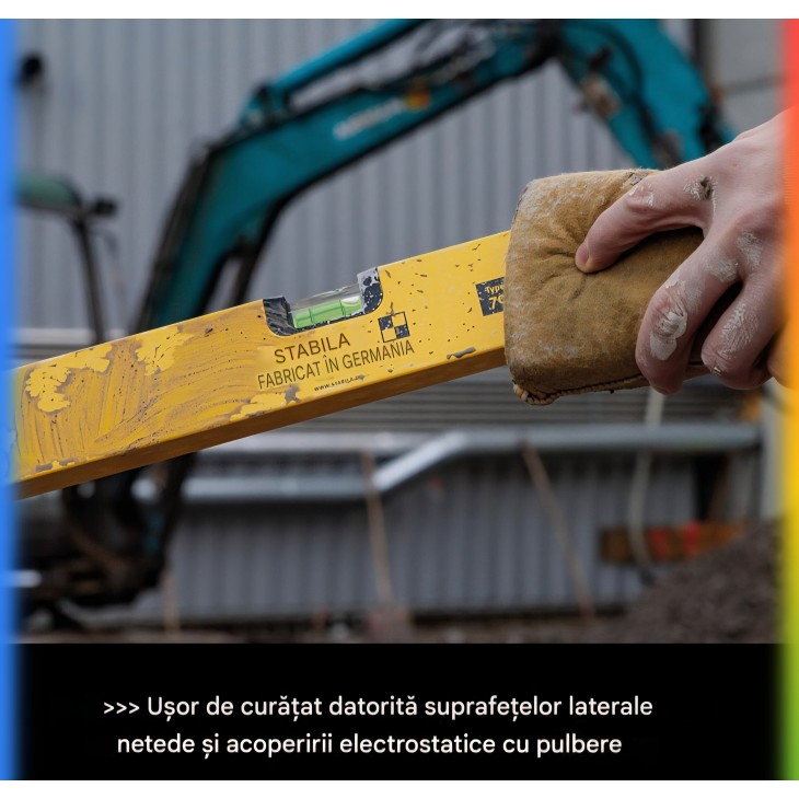 30 cm-es STABILA 70-es típusú vízmérték, könnyű alumínium profil, 1 vízszintes + 1 függőleges libella, német precíziós