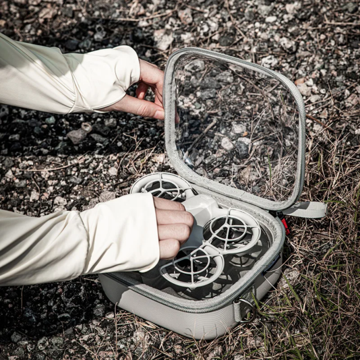 Divatbőrönd, STARTRC, DJI NEO drónszállító, átlátszó, vállpánt