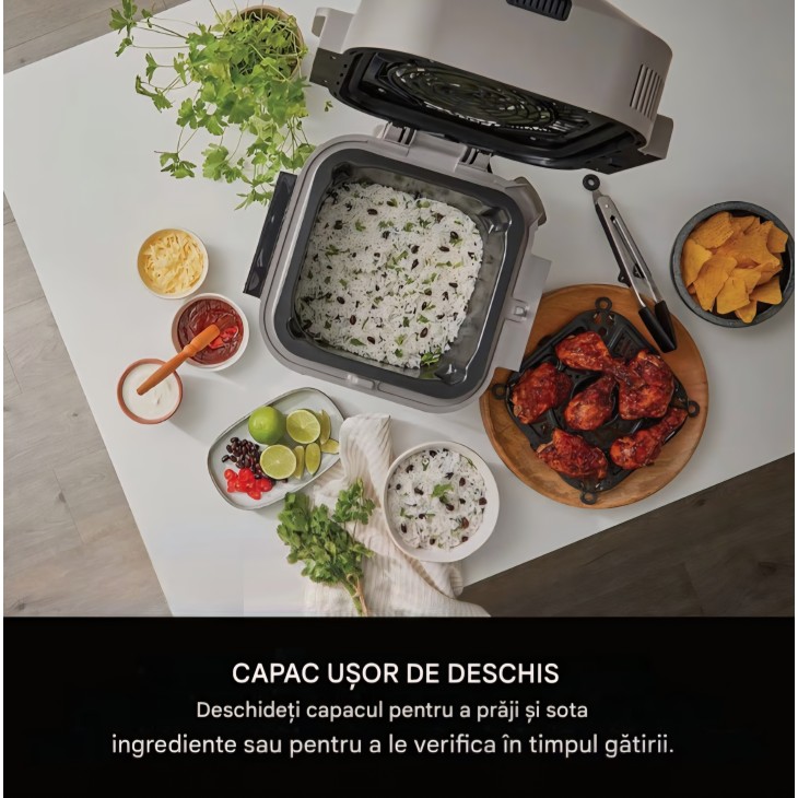 Ninja Speedi ON500EUSTGD multifunkciós főző, 12 program, 5,7L, légkeveréses fritőz, lassú főző, grill, sütés, gyors főzőrendszer, 1760W, kőarany, szállítási idő 7-8 nap