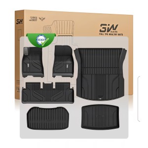 6 darabos prémium belső szőnyegkészlet, 3W Auto Life, Tesla Model 3 Highland 2024-2026, teljes védelem, fém pedálok, fokozott kopásállóság.