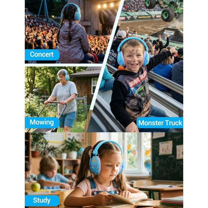 Dr.meter gyermek füldugók, passzív hallásvédelem SNR 27dB, ergonomikus kialakítás, iskolába, alváshoz, tanuláshoz, autizmushoz, hangszerekhez, Kék Óceán, szállítási idő 7-8 nap