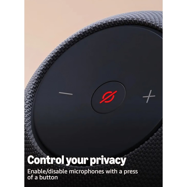 Okoshangszóró, Amazon Echo Dot Max 2026, Alexa asszisztens, integrált okosotthon-központ, erőteljes hangzás, grafit