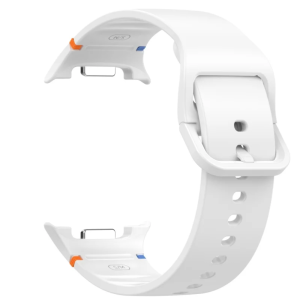20 mm-es szilikonszíj, THD, Samsung Galaxy Watch 8 és Samsung Galaxy Watch 8 classic okosórákkal kompatibilis, M/L méret, fehér