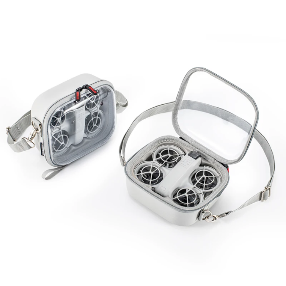 Divatbőrönd, STARTRC, DJI NEO drónszállító, átlátszó, vállpánt