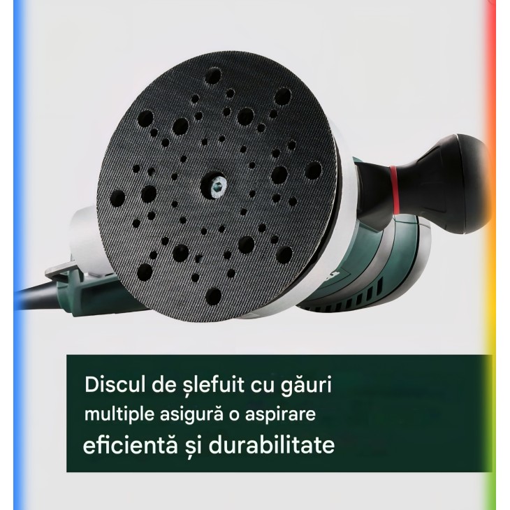 Metabo SXE 450 TurboTec 600129000 350W excentercsiszoló, Duo állítható excenter, TurboBoost, változtatható sebesség, 150 mm-es talp, 4 m kábel