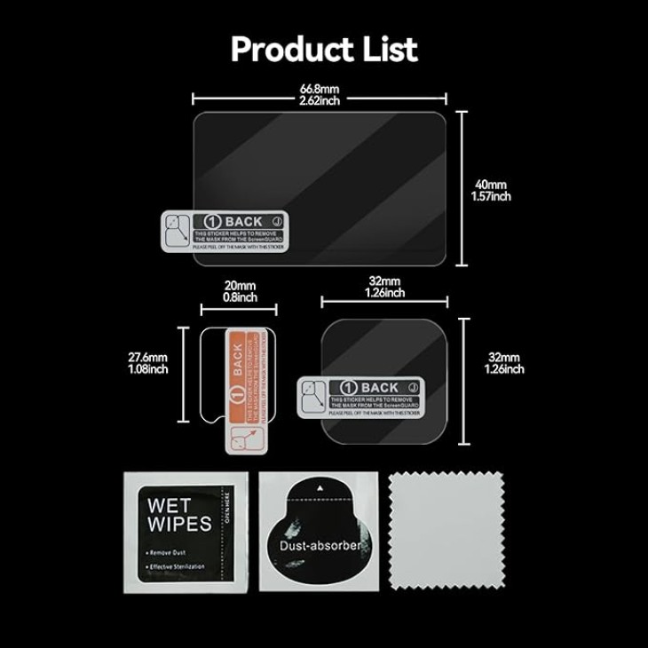 Kijelzővédő üveg és Telesin lencsekészlet, Insta360 Ace Pro 2 kamerához