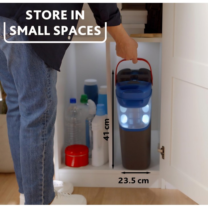 Prémium lapos felmosókészlet, Vileda H2PrO, vödör, 100%-ban tiszta-szennyezett víz elválasztó rendszer, egykezes centrifugálás, higiénikus mikroszálas