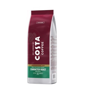 Kávébabok, Costa, Bright Blend karakteres pörkölésű brazil, 1 kg, 100% arabica, közepesen magas intenzitású, közepes pörkölésű