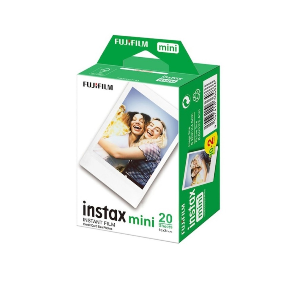 Fujiflm Instax Mini azonnali film 2 x 10 fénykép, kompatibilis Popoto M12, Fuji, Polaroid azonnali kamerákkal, 62 x 46 mm