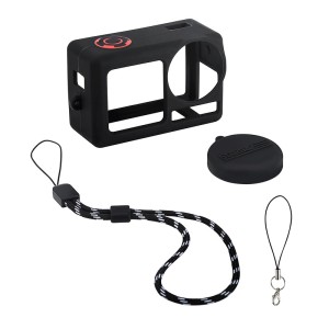 Szilikon védelem, STARTRC, DJI Action 5 Pro sportkamerához, fekete