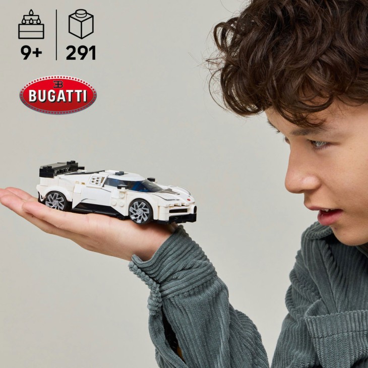 LEGO Speed Champions: Bugatti Centodieci hiperautó sportkocsi 77240, 9 éves kortól, 291 darab