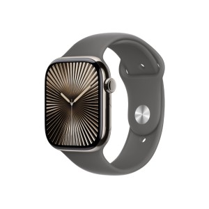 Szilikon szíj, THD, kompatibilis Apple Watch 46 mm, series 10, Apple Watch SE 44 mm, M/L, kőszürke