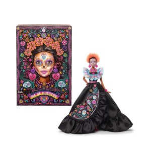 Barbie Dia de Muertos baba, gyűjtői kiadás, HRM72 modell – egyedi részletek, hagyományos mexikói dizájn