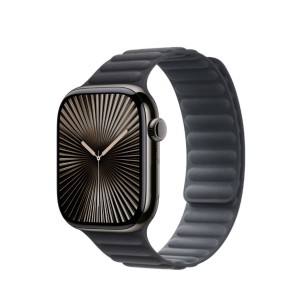 Mágneses okosóra szíj, THD, kompatibilis az Apple Watch 46 mm-es 10-es sorozatával, univerzális méret, fekete
